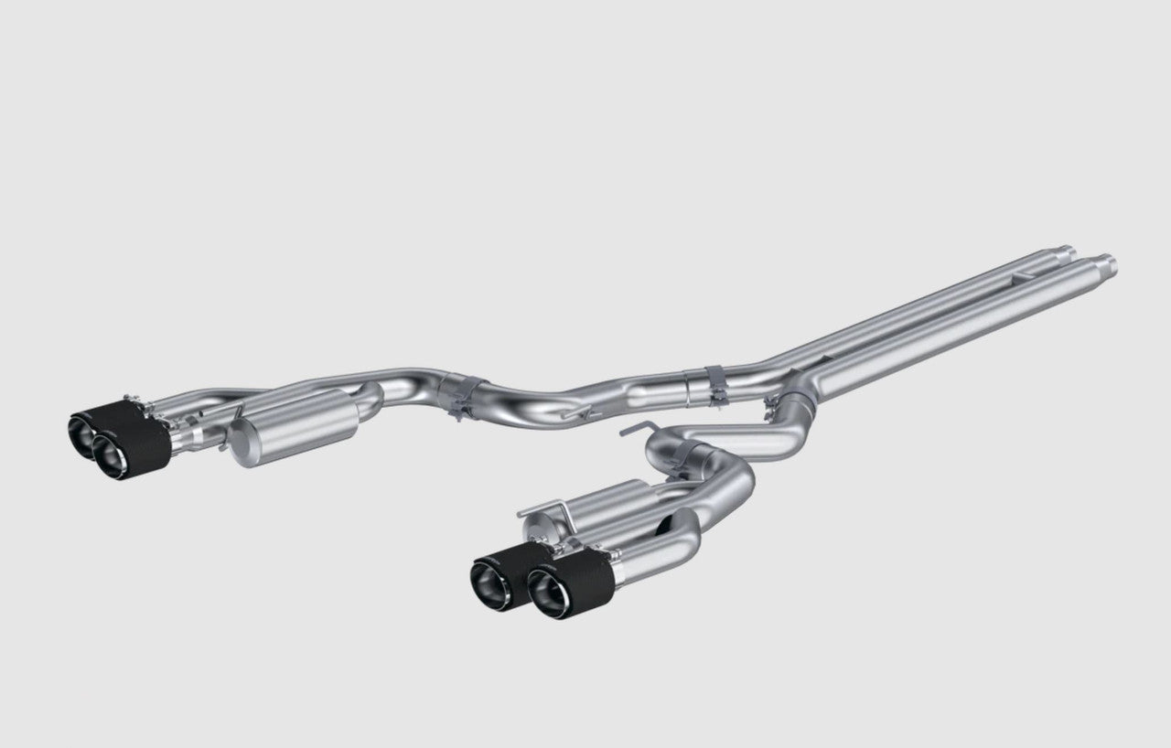 MBRP 3" Race Catback Exhaust w/Quad Carbon Fiber Tips (2018-2023 Mustang Coupe Only) S72073CF