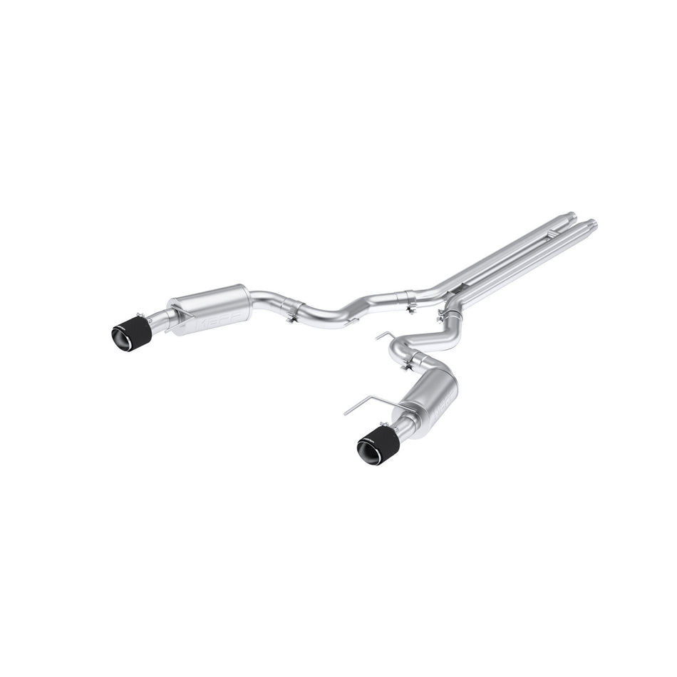 MBRP 3" Catback Exhaust Street Series Dual Split Rear Carbon Fiber Tips (2024 Mustang GT S650) S72513CF