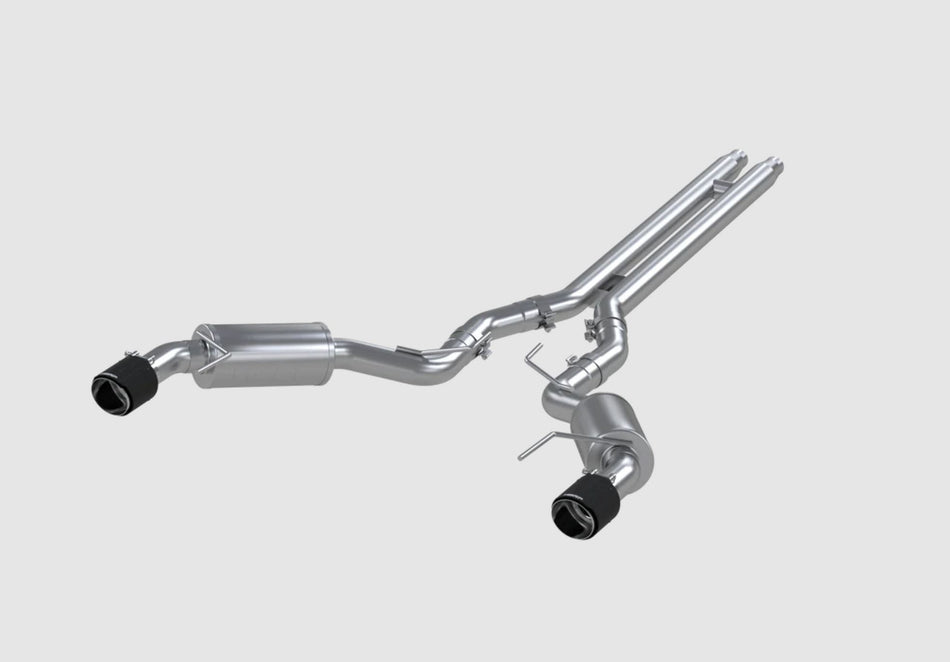 MBRP 3" Street Catback Exhaust w/Carbon Fiber Tips (2015-2017 Mustang GT / 2024 Mustang GT Coupe Only) S72773CF