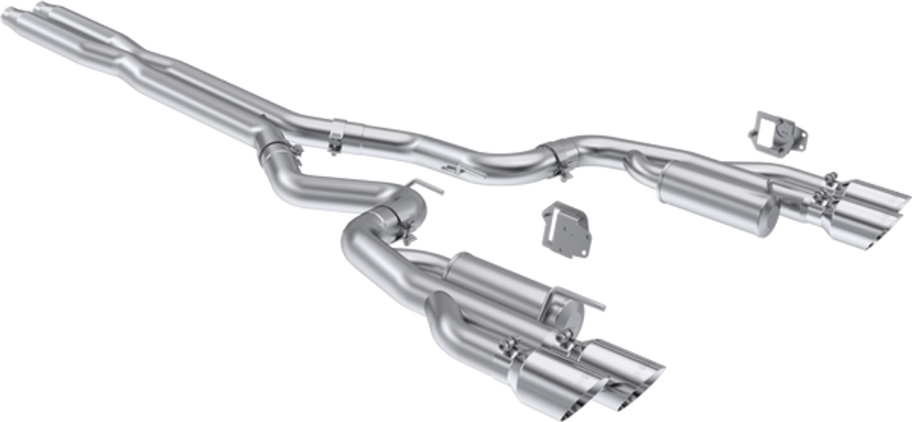 MBRP Race Series 3" Catback Exhaust Dual Split Rear Quad Aluminized (2024-2025 Mustang GT) S7282AL