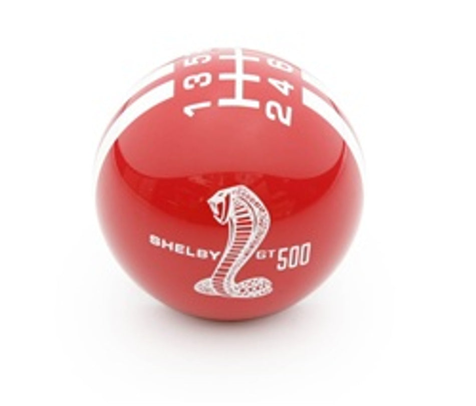 Shelby American GT500 Shift Knob - Black w/Red Stripes (2007 - 2014 GT500) S7M-7213-C