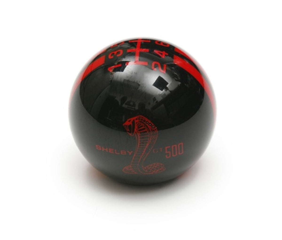 Shelby American GT500 Shift Knob - Black w/Red Stripes (2007 - 2014 GT500) S7M-7213-C