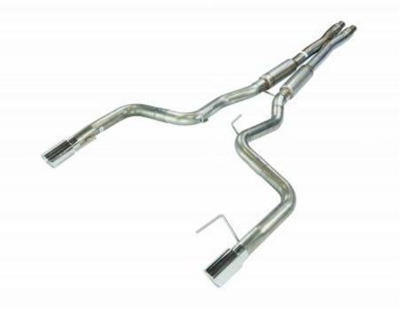 Pypes Catback Exhaust X-Bomb & Bullet Mid Mufflers Violator Series Stainless (2024 - 2025 Mustang GT) SFM96MX
