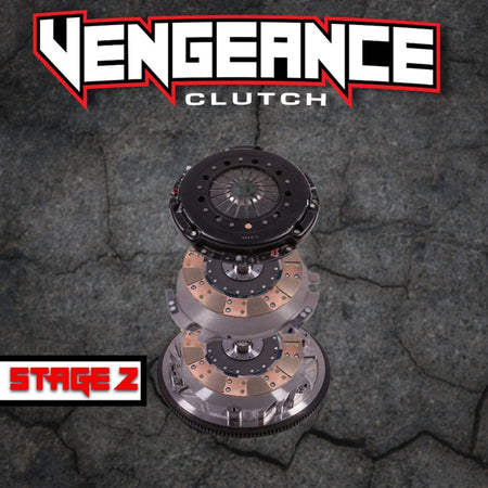 Vengeance Stage 2 Twin Disc MPC Ceramic Full Face Clutch Kit (1996-2004 / 2011-2017 Mustang w/26 Spline Conversion) (dm2-07-03-26t)
