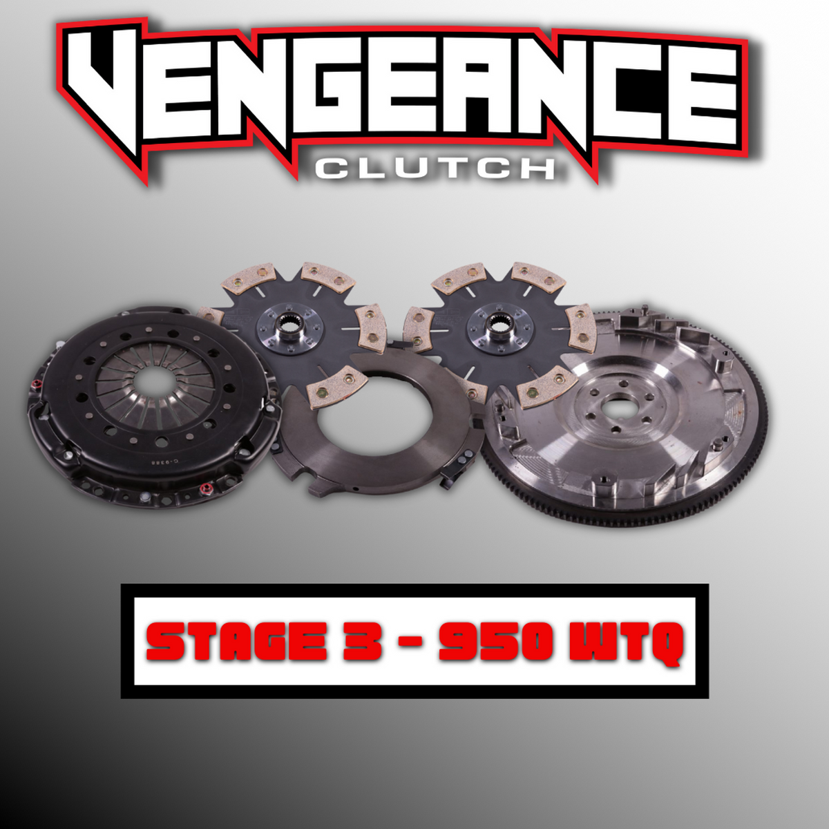 Vengeance Stage 3 Six Puck Clutch w/ Billet Flywheel 6 Bolt/10 Spline (1996-2010 Mustang 4.6L V8) DM3-07-02