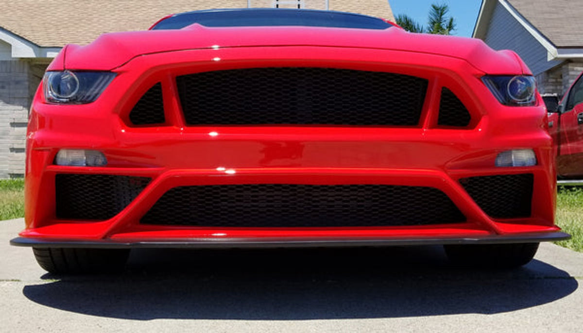Anderson Composites Type-TT GT Style Fiberglass Front Bumper w/Front Lip (2015-2017 Mustang) AC-FB15FDMU-TT-GF