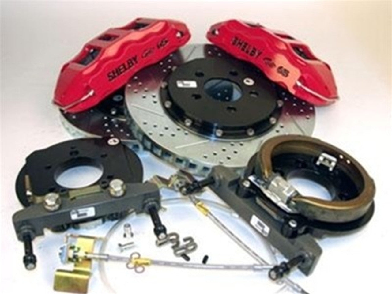 Shelby American Baer Extreme Brakes Rear - Red w/Black Lettering (2005 - 2014 Mustang / 2005 - 2014 Shelby / 2012 - 2014 Boss 302) Z28-4262113