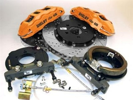 Shelby American Baer Extreme Brakes Rear - Orange (Comp Yellow) w/Black Lettering (2005 - 2014 Mustang / 2005 - 2014 Shelby / 2012 - 2014 Boss 302) Z28-4262113