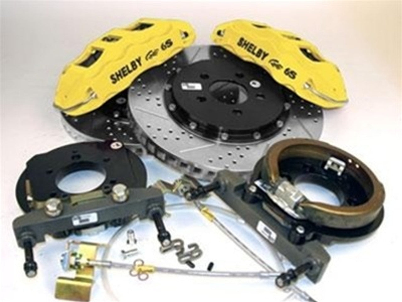 Shelby American Baer Extreme Brakes Rear - Yellow w/Black Lettering (2005 - 2014 Mustang / 2005 - 2014 Shelby / 2012 - 2014 Boss 302) Z28-4262113