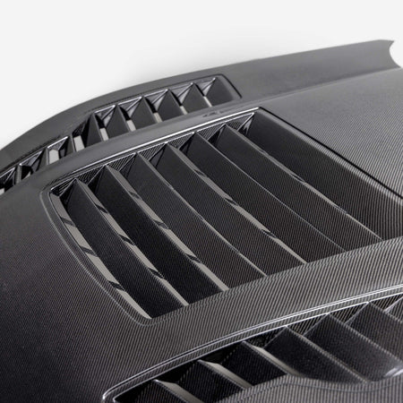Anderson Composites Type-GT4 Double-Sided Carbon Fiber Hood (2024 - 2025 Mustang) AC-HD24FDMU-GT4-DS