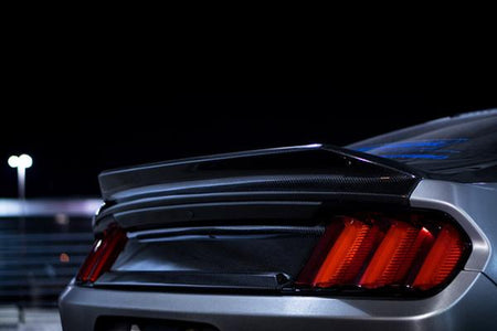 Anderson Composites Carbon Fiber Double Sided Decklid w/Integrated Spoiler (2015-2023 Mustang) AC-TL15FDMU-SA-DS