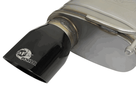 AFE Axle-Back Exhaust Mach Force XP Black Tips (2015-2024 Mustang 2.3T/3.7) 49-43085-B