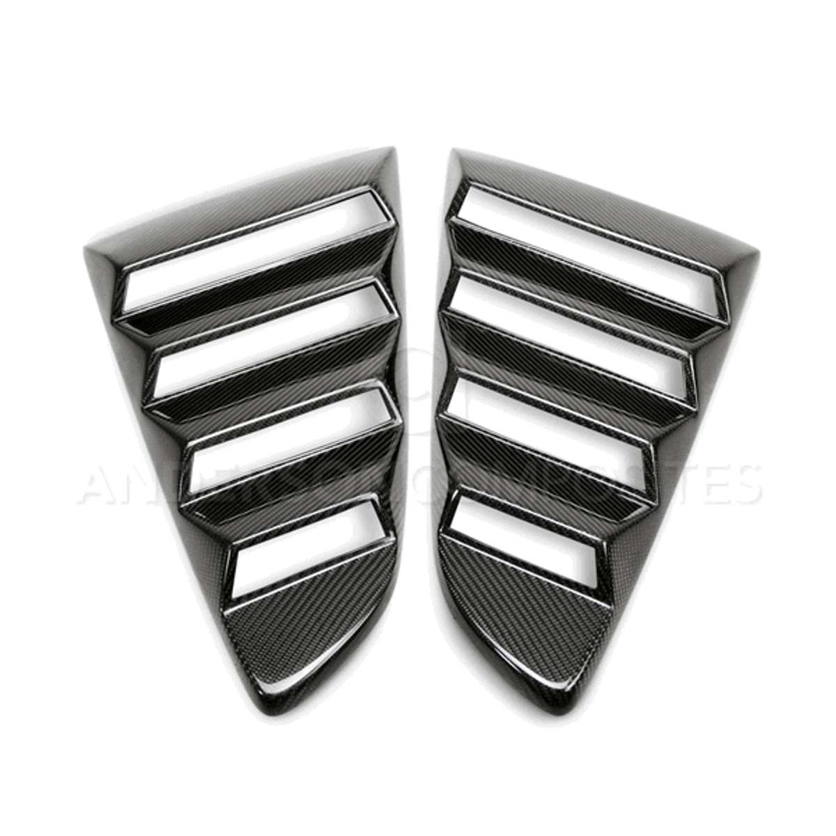 Anderson Composites Carbon Fiber Side Window Louvers (2015-2023 Mustang) AC-WL15FDMU-V
