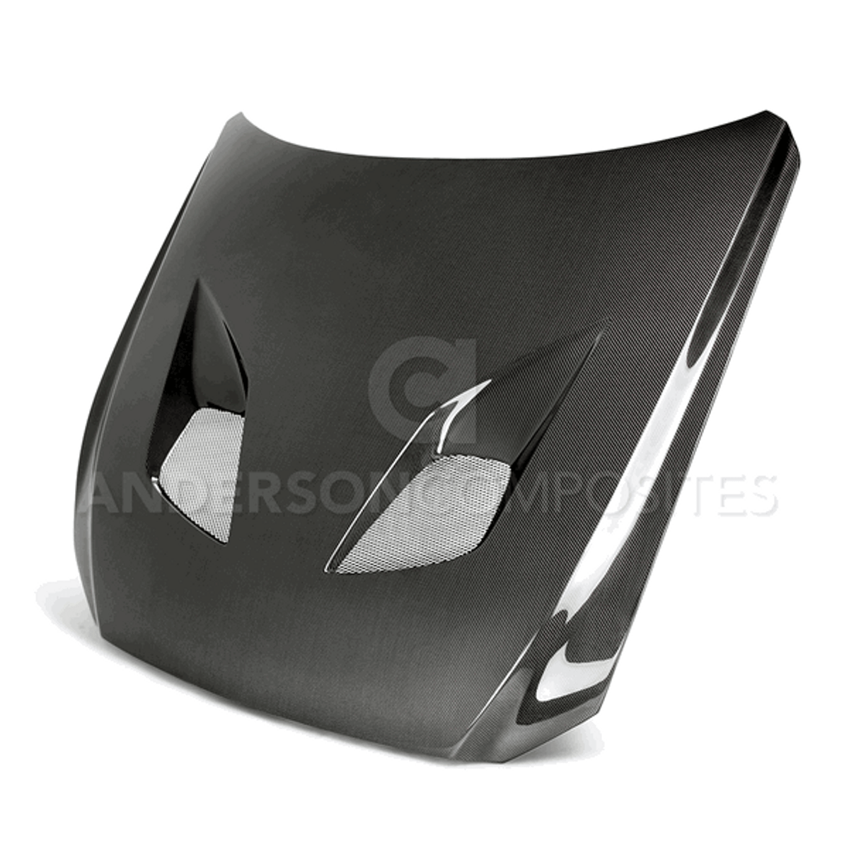 Anderson Composites Type-TT Double Sided Carbon Fiber Hood (15-17 Mustang) AC-HD15FDMU-TT-DS