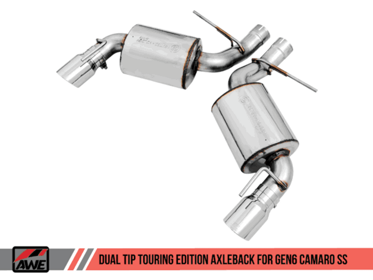 AWE Axle-back Exhaust Touring Edition Dual Outlet Chrome Tips (16-18 Camaro SS) 3015-32103