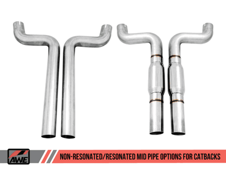 AWE Cat-Back Non-Resonated Exhaust Track Edition Quad Outlet Black Tips (16-18 Camaro Coupe SS Manual/ZL1) 3020-43074