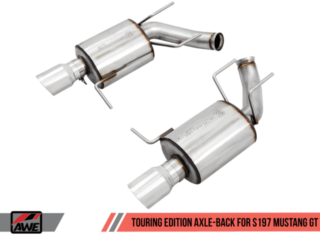 AWE Axleback Exhaust Touring Exhaust Chrome Tips (11-14 Mustang GT/11-12 GT500) 3015-32094