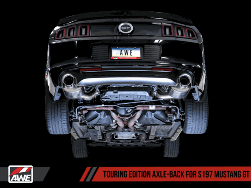 AWE Axleback Exhaust Touring Exhaust Chrome Tips (11-14 Mustang GT/11-12 GT500) 3015-32094