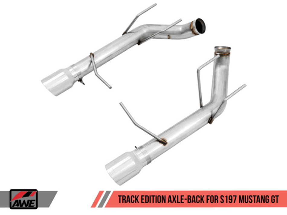 AWE Axleback Exhaust Track Exhaust Chrome Tips (11-14 Mustang GT/11-12 GT500) 3020-32040