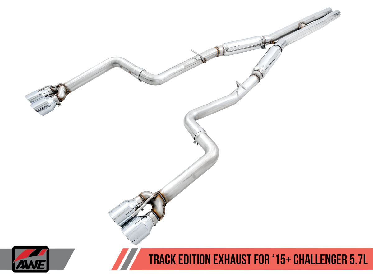 AWE Track Edition Exhaust Chrome Quad Tips (2017+ Challenger 5.7L) 3015-42144