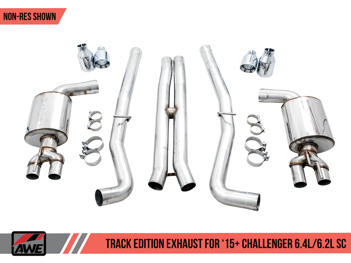 AWE Touring Edition Non Resonated Exhaust Stock Tips (2015+ Challenger 6.4L/Hellcat & Demon 6.2L SC) 3020-11028