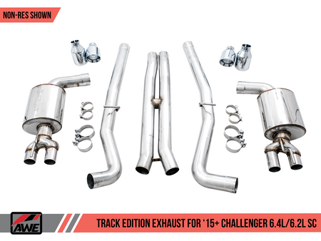 AWE Touring Edition Non Resonated Exhaust Stock Tips (2015+ Challenger 6.4L/Hellcat & Demon 6.2L SC) 3020-11028