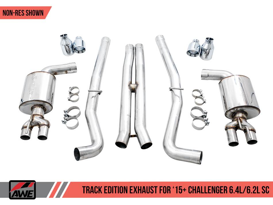 AWE Touring Edition Non Resonated Exhaust Stock Tips (2015+ Challenger 6.4L/Hellcat & Demon 6.2L SC) 3020-11028