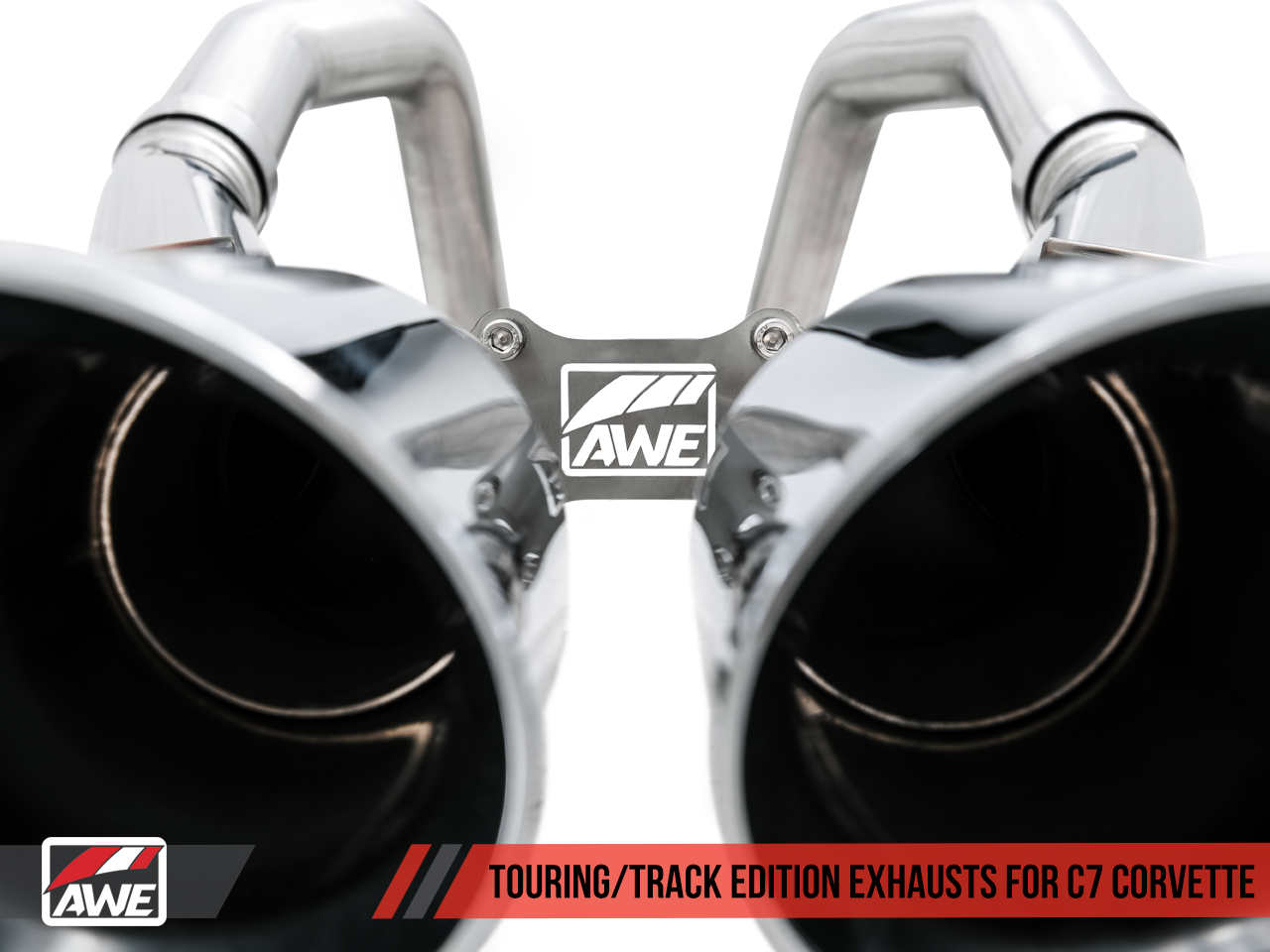 AWE Track Edition Axleback Exhaust Black Tips (14-19 C7 Corvette) 3020-43081