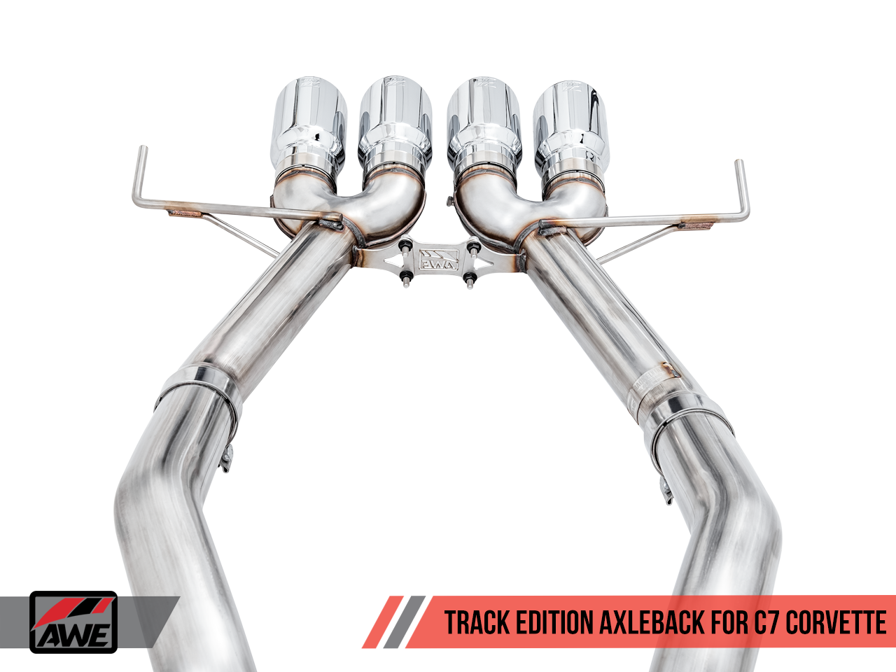 AWE Track Edition Axleback Exhaust Black Tips (14-19 C7 Corvette) 3020-43081