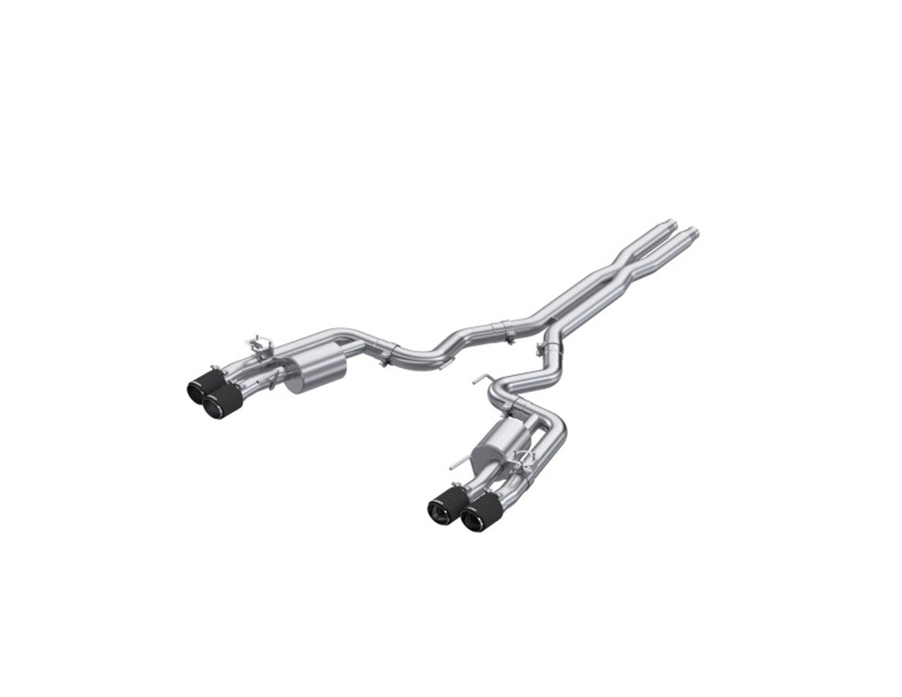 MBRP Armor Pro 3" Cat-Back Dual Split Rear Carbon Fiber Tips Active Profile (2024-2025 Mustang GT) S72553CF