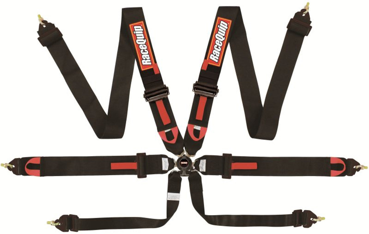 RaceQuip Black FIA CAMLOCK 6pt Pull Down Lap - 851001