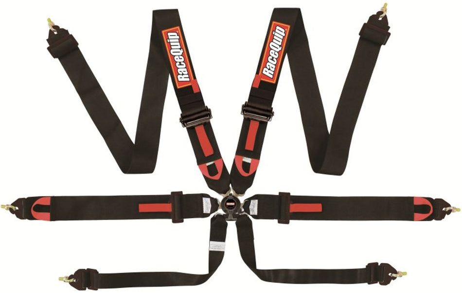 RaceQuip Black FIA CAMLOCK 6pt Pull Down Lap - 851001