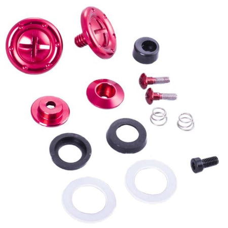 RaceQuip Red Hardware Pivot Kit for Face Shield Fits PRO & VESTA Model Helmets - 205111