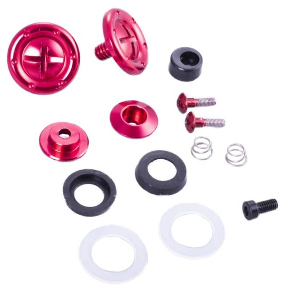 RaceQuip Red Hardware Pivot Kit for Face Shield Fits PRO & VESTA Model Helmets - 205111