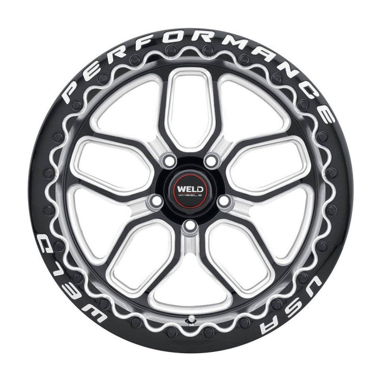 Weld 17x10 Laguna Beadlock Drag Wheel 5x120 ET 45 BS 7.25 Gloss Black (CTS/Camaro) S90770022P45