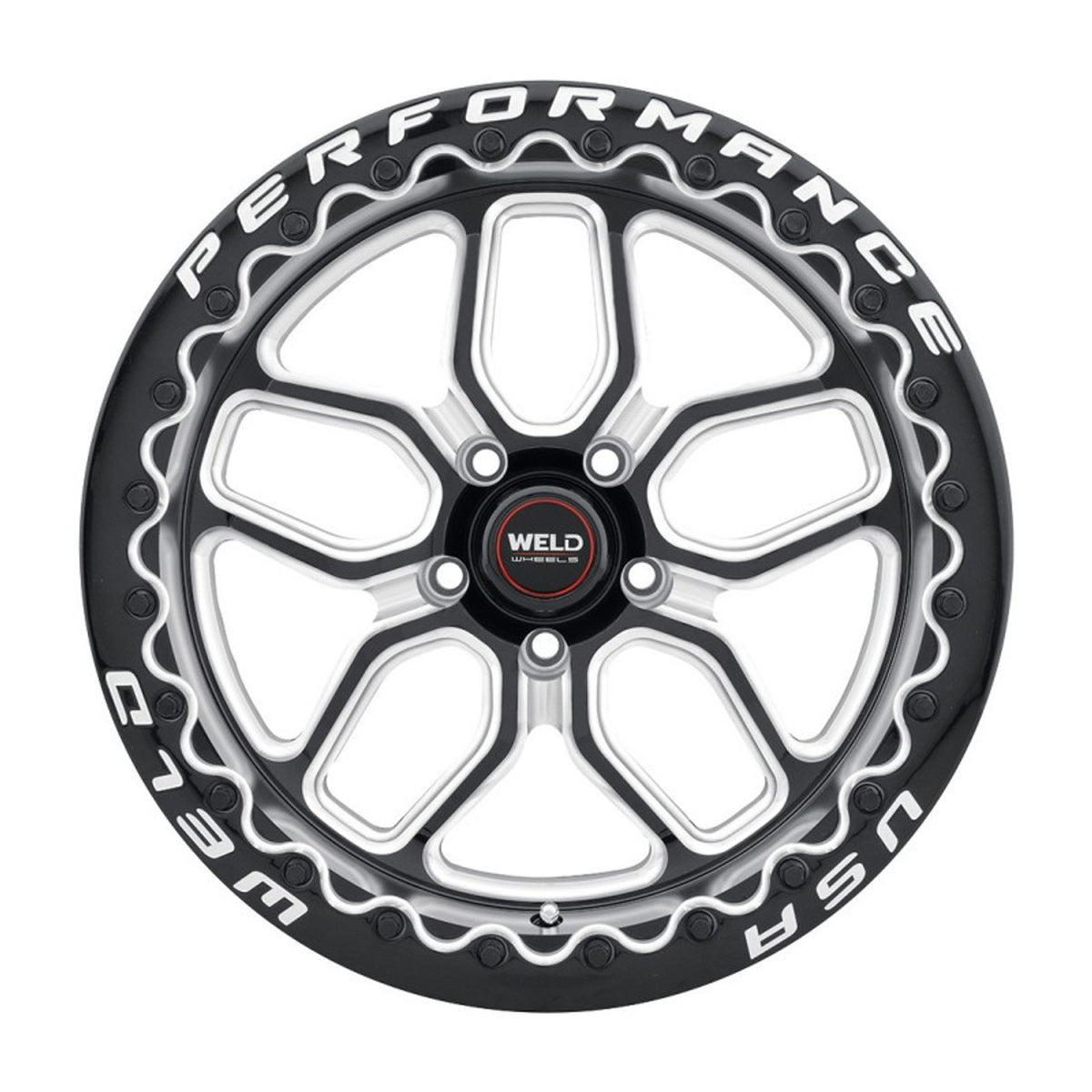 Weld 18x10 Laguna Beadlock Drag Wheel 5x120 ET 45 BS 7.25 Gloss Black (CTS/Camaro) S90780022P45