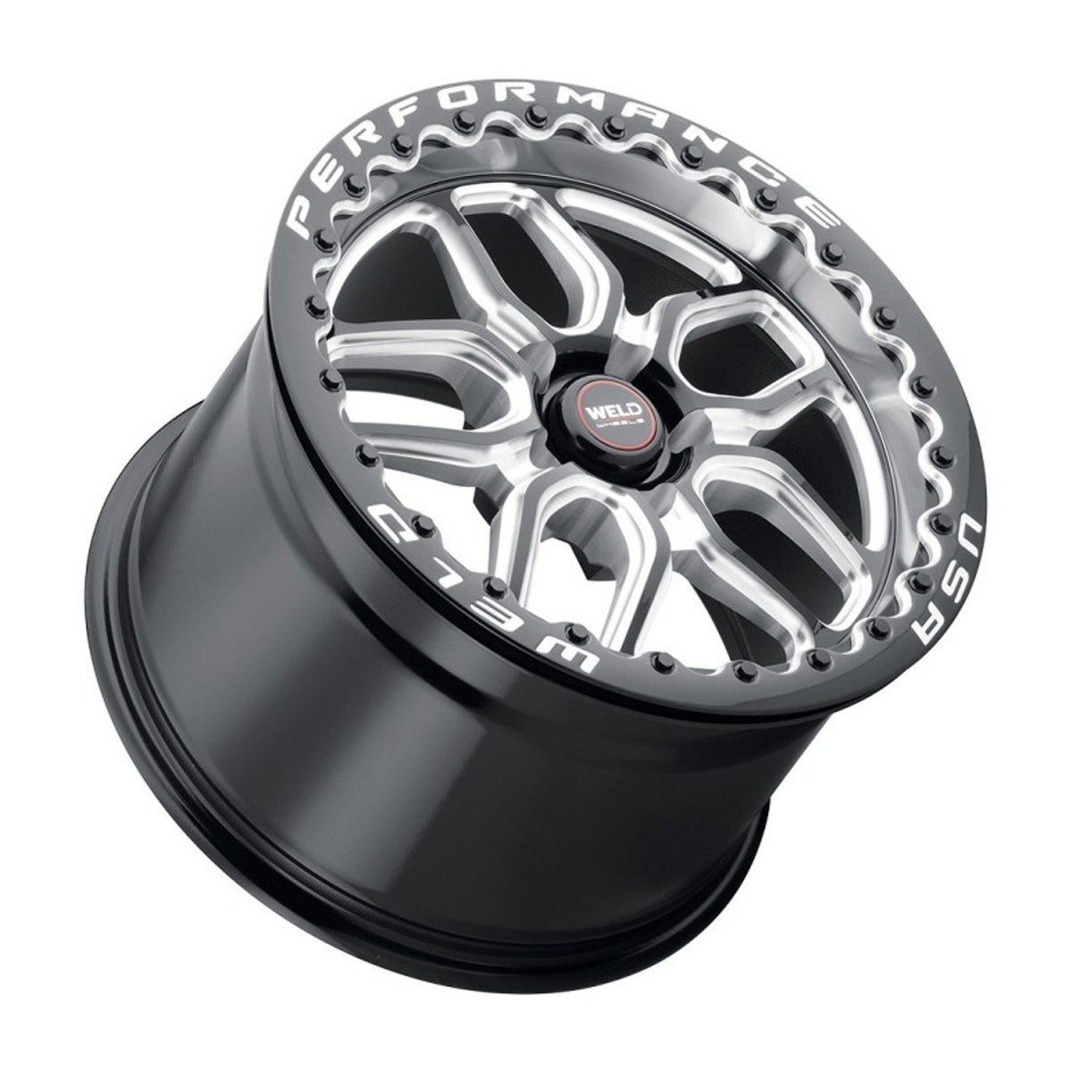 Weld 15x10 Laguna Beadlock Drag Wheel 5x114.3 ET 25 BS 6.50 Gloss Black (1987-2004 Mustang) S907B0067P25