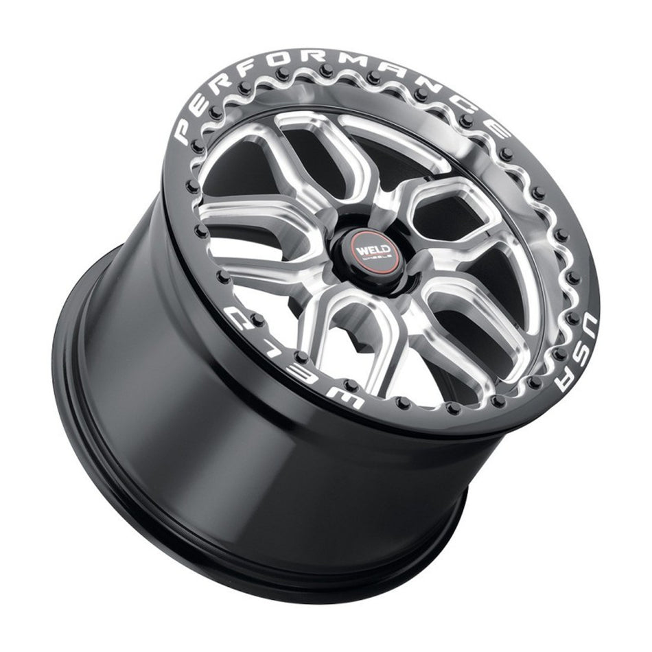 Weld 17x10 Laguna Beadlock Drag Wheel 5x114.3 ET 25 BS 6.50 Gloss Black (1994-2004 Mustang) S90770067P25