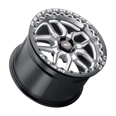 Weld 15x10 Laguna Beadlock Drag Wheel 5x120.7 ET 50 BS 7.5 Gloss Black (Camaro/Firebird) S907B0063P50