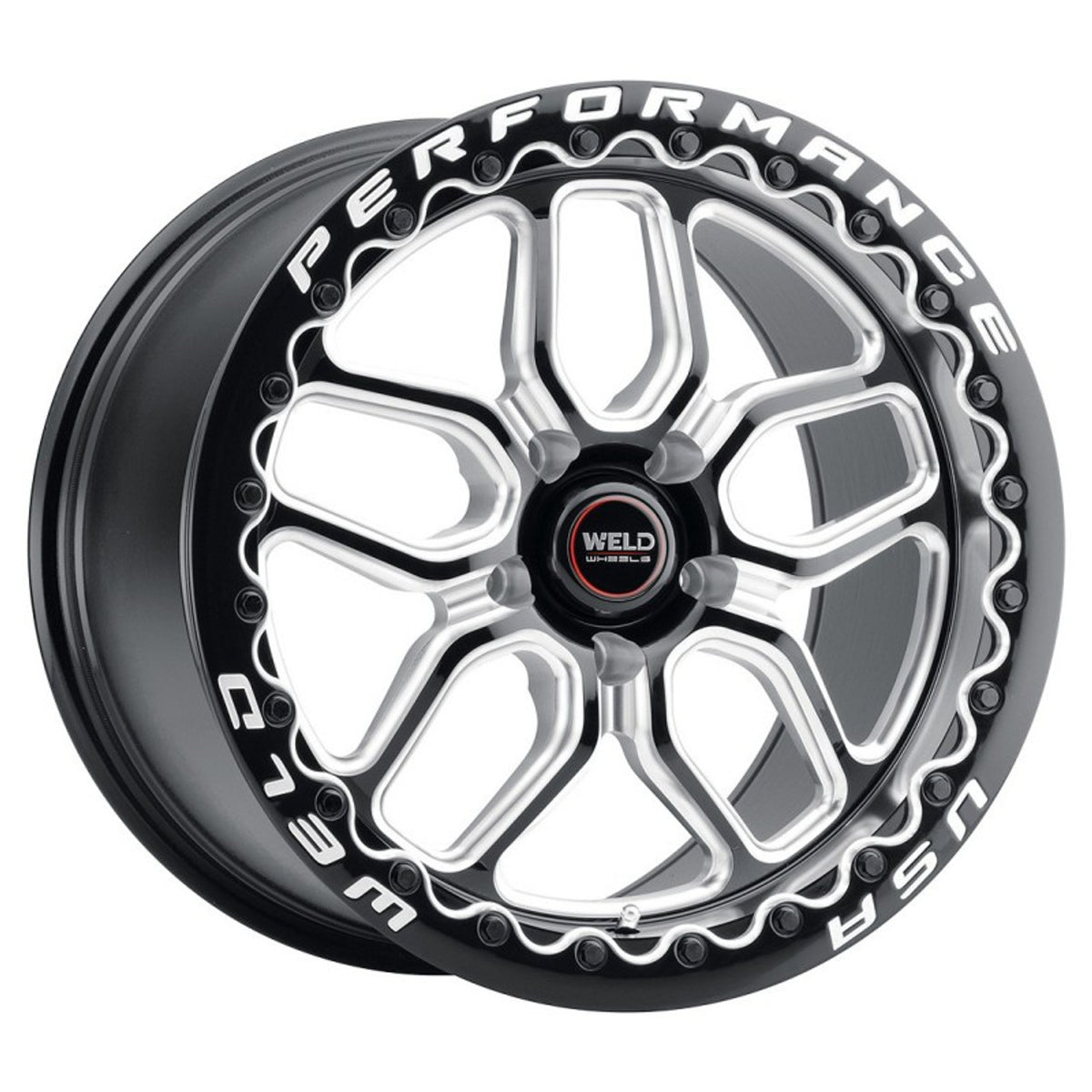Weld 15x10 Laguna Beadlock Drag Wheel 5x120.7 ET 50 BS 7.5 Gloss Black (Camaro/Firebird) S907B0063P50