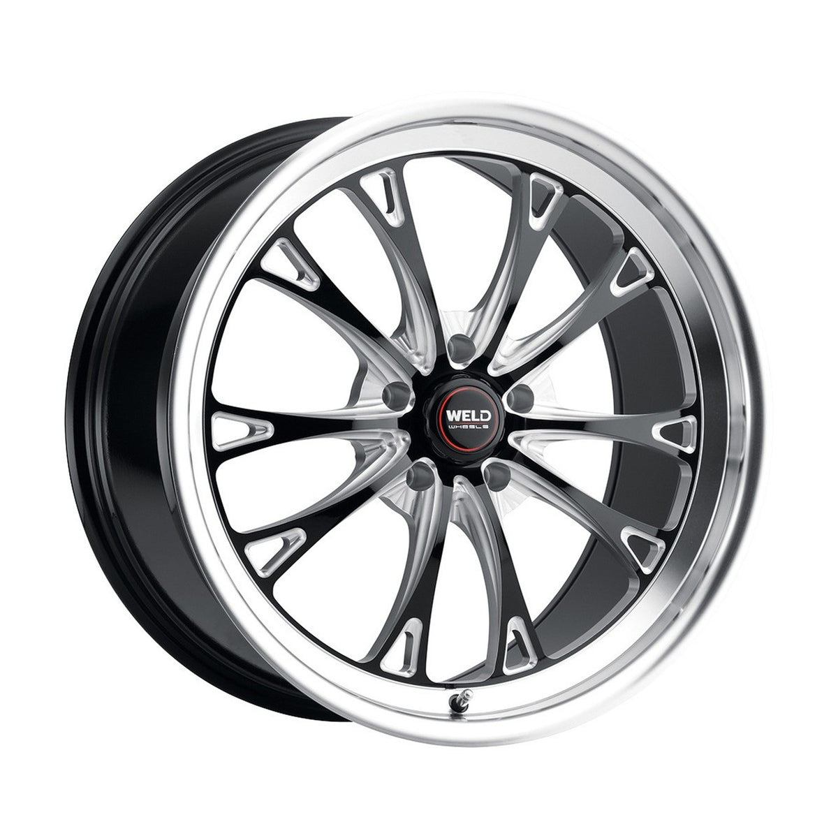 Weld 20x5 Belmont Drag Wheel 5x114.3 ET -38 BS 1.66 Gloss Black (2020 - 2022 Shelby GT500) S1570C067N38