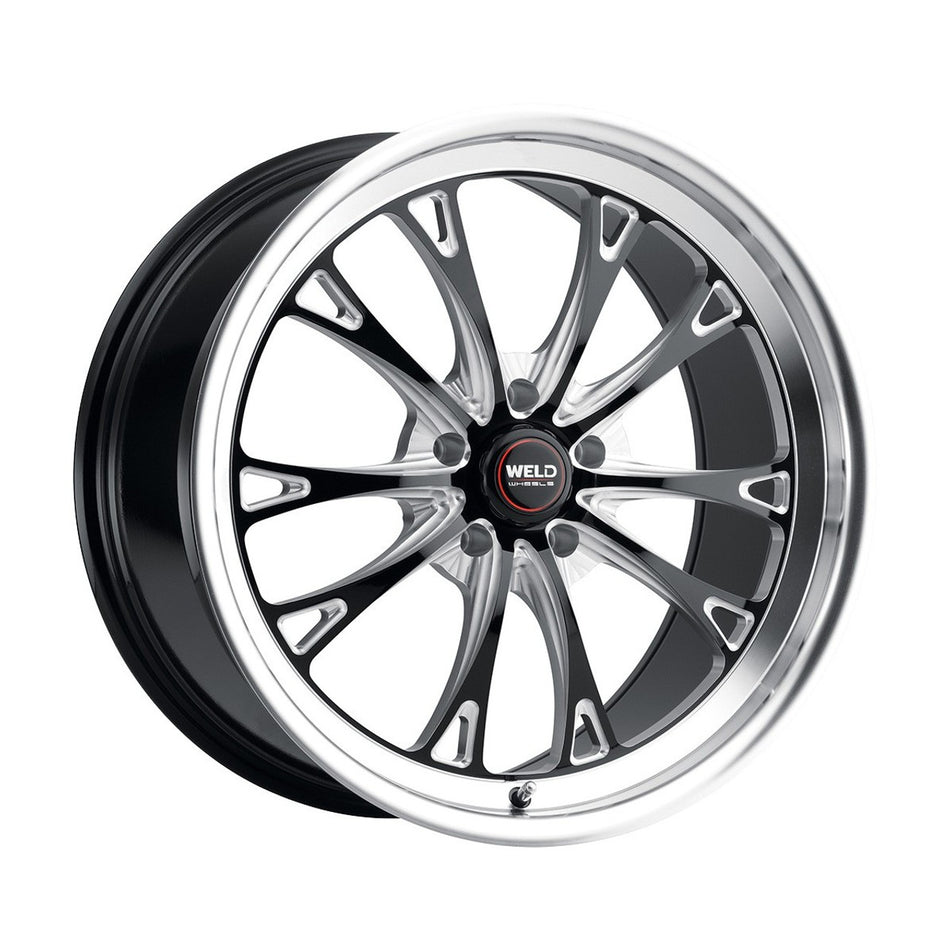 Weld 20x5 Belmont Drag Wheel 5x114.3 ET -38 BS 1.66 Gloss Black (2020 - 2022 Shelby GT500) S1570C067N38