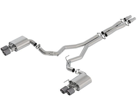 Borla ATAK Catback Active Exhaust Carbon Fiber Tips (2018-2023 Mustang GT) 140743CF