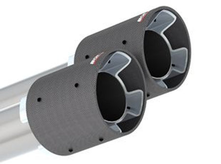 Borla ATAK Catback Active Exhaust Carbon Fiber Tips (2018-2023 Mustang GT) 140743CF