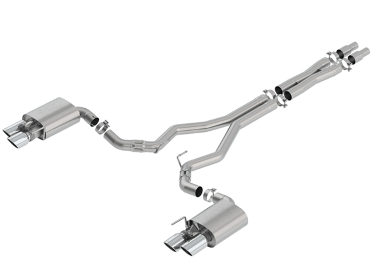 Borla ATAK Catback Active Exhaust Polished (2018-2023 Mustang GT) 140743