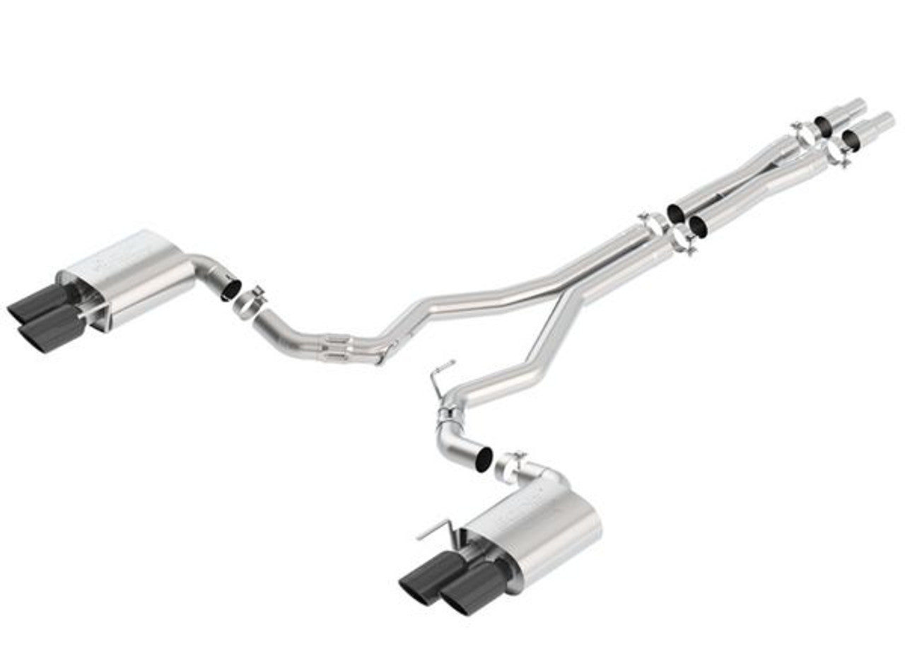 Borla ATAK Catback Exhaust W/O Active Valves Black (2018-2023 Mustang GT) 140746BC