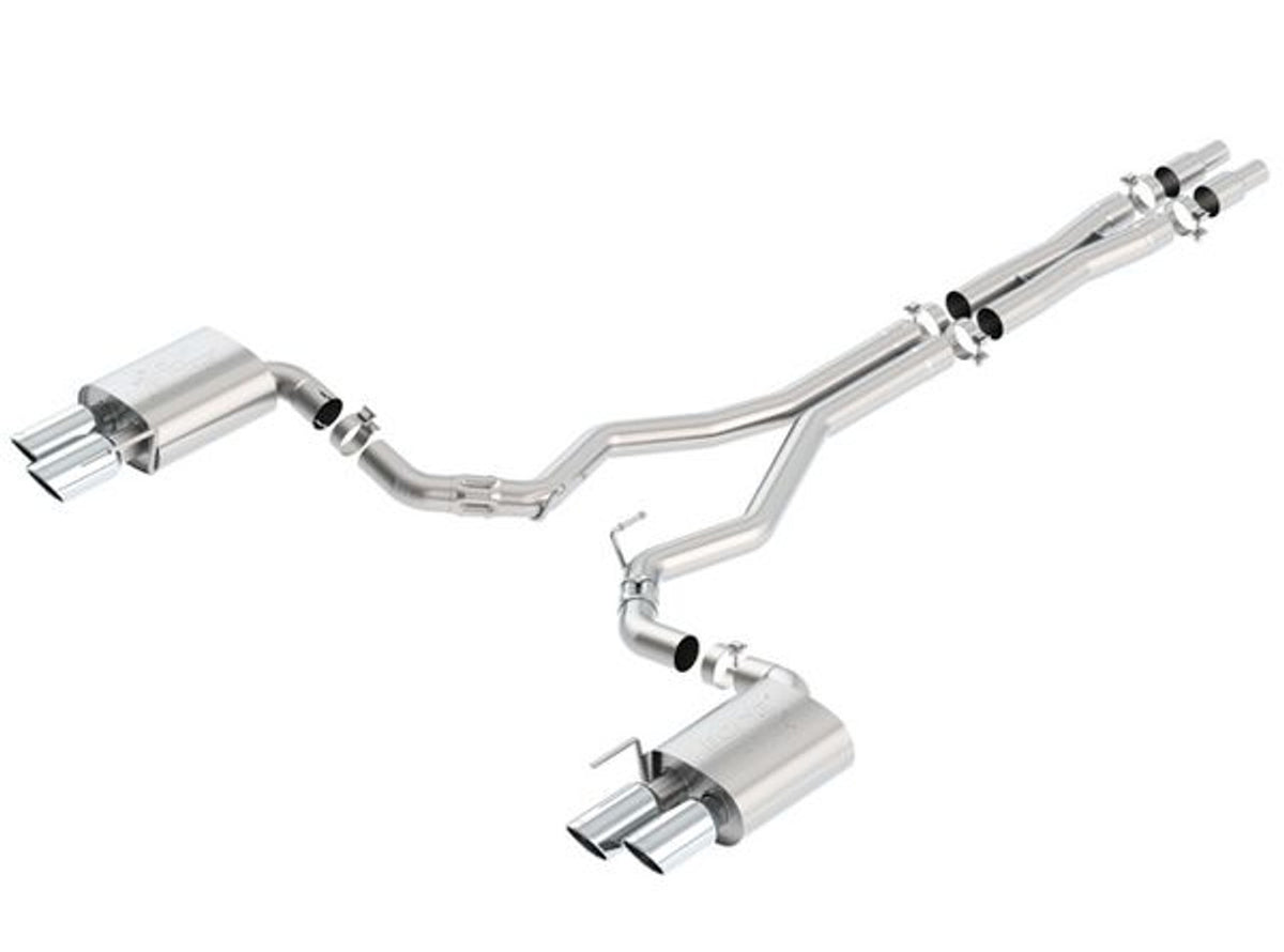 Borla ATAK Catback Exhaust W/O Active Valves Polished (2018-2023 Mustang GT) 140746
