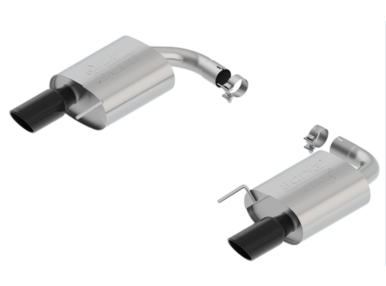 Borla 2.5" ATAK Axle Back Exhaust Black Tips (2015-2017 Mustang GT / 2024 Mustang GT) 11895BC