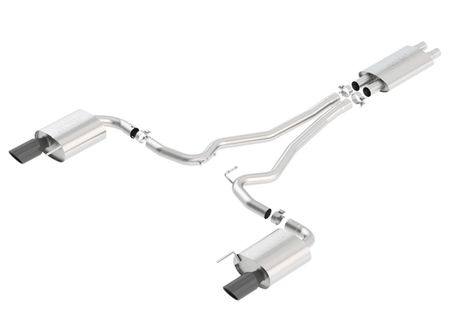 Borla 2.5" Touring Catback Exhaust Black Tips (2015-2017 Mustang GT / 2024 Mustang GT) 140589BC