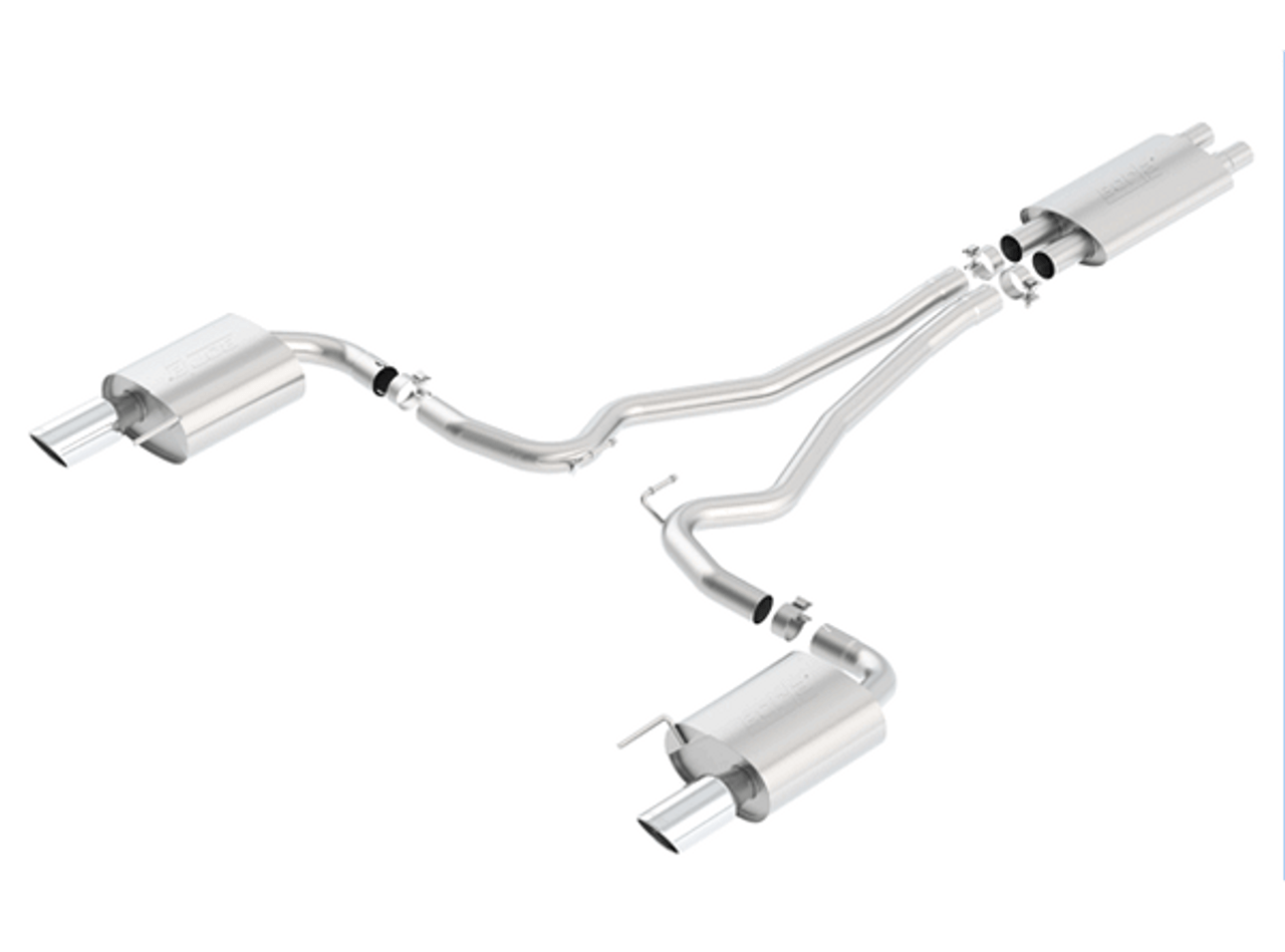 Borla 2.5" Touring Catback Exhaust (2015-2017 Mustang GT / 2024 Mustang GT) 140589